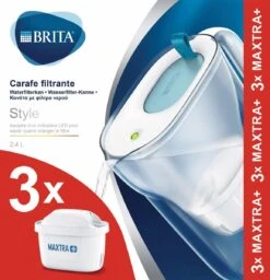 BRITA - Waterfilterkan Style Cool - Blauw - 2,4L + 3 MAXTRA+ Waterfilterpatronen -Waterfilterkan Winkel 1156x1200 8