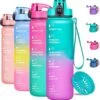 Splash® - Luxe Drinkfles - Motivatie Waterfles - Water Bottle - Waterfles 1 Liter - Bidon- Motivatie Drinkfles - Tijdmarkering - Fruitfilter- Paars/Blauw - Inc. KOOK E-BOOK! -Waterfilterkan Winkel 1185x1200 1