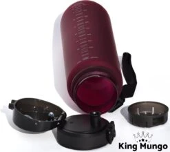 1 Liter Drinkfles - Waterfles Sport Bidon Drinkbus - 1L - Paars/Rood - King Mungo -Waterfilterkan Winkel 1200x1067 2