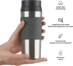 Blumtal Thermosbeker Classic - Lekvrij, BPA-Vrij En Vaatwasserbestendig - Hoge Kwaliteit Thermosfles Met Quick-Press Sluiting - Travel Mug 350 Ml - Roze -Waterfilterkan Winkel 1200x1089