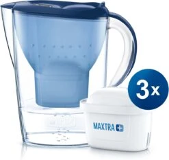 BRITA - Waterfilterkan Marella Cool - Blauw - 2,4L + 3 MAXTRA+ Waterfilterpatronen -Waterfilterkan Winkel 1200x1130