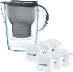 BRITA - Waterfilterkan Marella Cool - Grafiet - 2,4L + 6 MAXTRA+ Waterfilterpatronen -Waterfilterkan Winkel 1200x1181