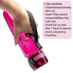 1 Liter Drinkfles - Vaatwasserbestendig - Sport Bidon Drinkbus King Mungo 1000ml Paars/rood -Waterfilterkan Winkel 1200x1200 702