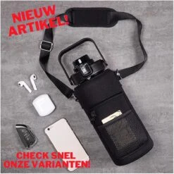 Merkloos 2 Liter Waterfles Groen Transparant - Gratis Armband - Grote Waterfles - Motivatie Fles - Bidon - Twee Liter Waterfles - Sportfles - Waterkan - Gallon - 2 Liter Bottle - Drinkfles - Schenkfles - Groen Transparant - Zwart Armbandje -Waterfilterkan Winkel 1200x1200 710