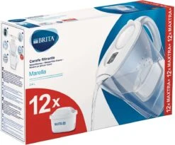 BRITA - Waterfilterkan Marella Cool - Wit - 2,4L + 12 MAXTRA+ Waterfilterpatronen -Waterfilterkan Winkel 1200x996