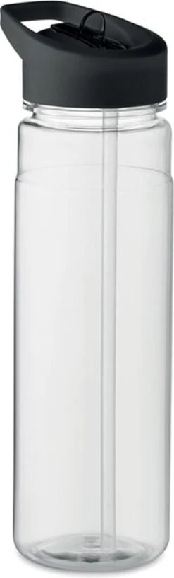 Merkloos Drinkfles Met Rietje - Waterfles - Drinkfles Volwassenen - Flip-top Deksel - RPET - Polypropyleen - 650ML - Zwart -Waterfilterkan Winkel 363x1200 2