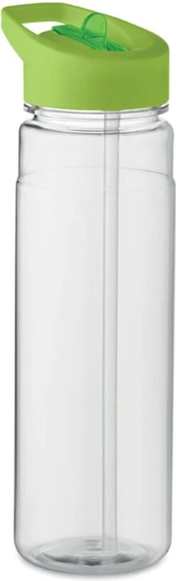 Merkloos Drinkfles Met Rietje - Waterfles - Drinkfles Volwassenen - Flip-top Deksel - RPET - Polypropyleen - 650ML - Groen -Waterfilterkan Winkel 364x1200 6