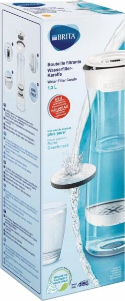 BRITA - Fill&Serve Waterfilterkaraf - 1,3L - Wit Grafiet - Inclusief 1 MicroDisc Waterfilter -Waterfilterkan Winkel 500x1200