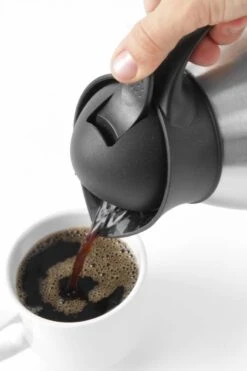 Hendi Thermoskan 1 Liter - Isoleerkan Met Drukkdop - Zwart - Ø14,5x(H)20,5cm -Waterfilterkan Winkel 799x1200 12