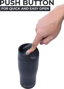 BanGosa® Koffiebeker To Go - Thermosbeker - Reisbeker - Travel Mug - RVS 400ml - Mat Zwart 11 BanGosa® Koffiebeker To Go - Thermosbeker - Reisbeker - Travel Mug - RVS 400ml - Mat Zwart -Waterfilterkan Winkel 862x1200