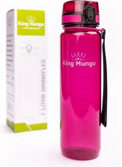 1 Liter Drinkfles - Vaatwasserbestendig - Sport Bidon Drinkbus King Mungo 1000ml Paars/rood -Waterfilterkan Winkel 877x1200 1