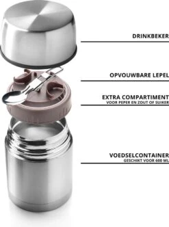 MacGyver Voedselcontainer 600ML - Thermoskan Rvs - Onbreekbaar - 16cm -Waterfilterkan Winkel 894x1200
