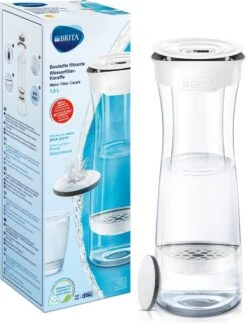 BRITA - Fill&Serve Waterfilterkaraf - 1,3L - Wit Grafiet - Inclusief 1 MicroDisc Waterfilter -Waterfilterkan Winkel 918x1200