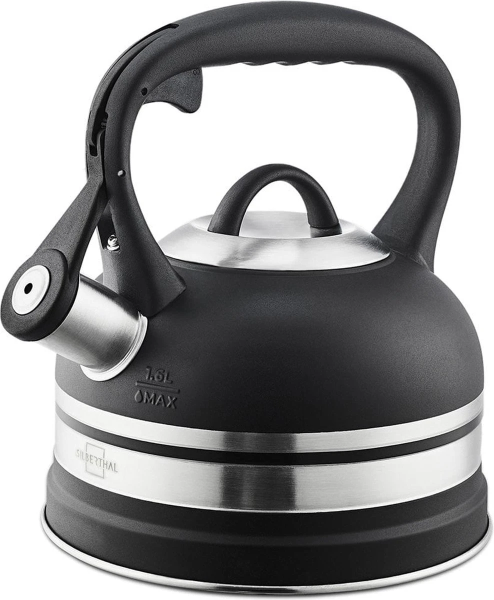 SILBERTHAL - Waterkoker - Alle Soorten Fornuizen, Ook Inductie - RVS - 1,6 Liter - Zwart